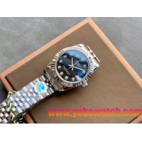 ロレックスコピー・デイトジャスト（DATEJUST）31mm 279160“三角坑紋ベゼル＋ダイヤモンドインデックス＋ブラックダイヤル＋ステンレススチールブレスレット” レディース専用モデル