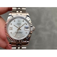 ロレックスコピー・デイトジャスト（DATEJUST）31mm 279160R“全ステンレススチール仕様＋三角坑紋ベゼル＋ダイヤモンドインデックス＋シルバーダイヤル” レディース専用モデル