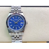 ロレックスコピー・デイトジャスト（DATEJUST）31mm 279160R“全ステンレススチール仕様＋三角坑紋ベゼル＋バーインデックス＋ブルーハニカムダイヤル” レディース専用モデル