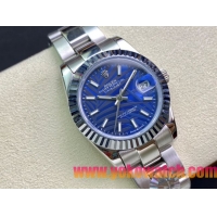 ロレックスコピー・デイトジャスト（DATEJUST）31mm 279160R“全ステンレススチール仕様＋三角坑紋ベゼル＋バーインデックス＋ブルーパームダイヤル” レディース専用モデル