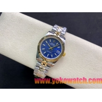 ロレックスコピー・デイトジャスト（DATEJUST）31mm 279160R“イエローゴールドベゼル＋ブルーパームダイヤル” レディース専用モデル