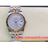 ロレックスコピー・デイトジャスト（DATEJUST）31mm 279160R“イエローゴールドベゼル＋ホワイトパームダイヤル” レディース専用モデル