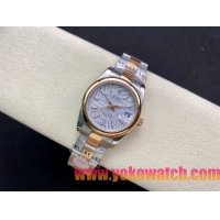 ロレックスコピー・デイトジャスト（DATEJUST）31mm 279160R“ローズゴールドベゼル＋ホワイトパームダイヤル” レディース専用モデル