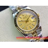 ロレックスコピー・デイトジャスト（DATEJUST）31mm 279160R“イエローゴールドベゼル＋イエローハニカムダイヤル” レディース専用モデル