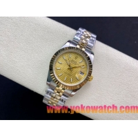 ロレックスコピー・デイトジャスト（DATEJUST）31mm 279160R“イエローゴールドベゼル＋イエローハニカムダイヤル” レディース専用モデル