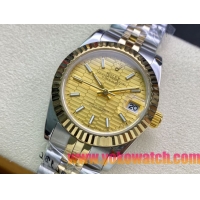 ロレックスコピー・デイトジャスト（DATEJUST）31mm 279160R“イエローゴールドベゼル＋イエローハニカムダイヤル” レディース専用モデル