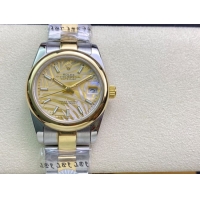ロレックスコピー・デイトジャスト（DATEJUST）31mm 279160R“イエローゴールドベゼル＋イエローパームダイヤル” レディース専用モデル