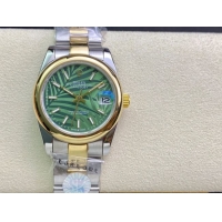 ロレックスコピー・デイトジャスト（DATEJUST）31mm 279160R“イエローゴールドベゼル＋グリーンパームダイヤル” レディース専用モデル