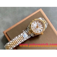 ロレックスコピー・デイトジャスト（DATEJUST）31mm 279160R“イエローゴールドベゼル＋ダイヤモンドインデックス” レディース専用モデル