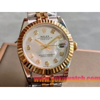 ロレックスコピー・デイトジャスト（DATEJUST）31mm 279160R“イエローゴールドベゼル＋ダイヤモンドインデックス” レディース専用モデル