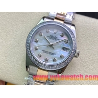 ロレックスコピー・デイトジャスト（DATEJUST）31mm 279160R“ダイヤモンドベゼル＋パール調ダイヤル” レディース専用モデル
