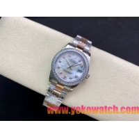 ロレックスコピー・デイトジャスト（DATEJUST）31mm 279160R“ダイヤモンドベゼル＋パール調ダイヤル” レディース専用モデル