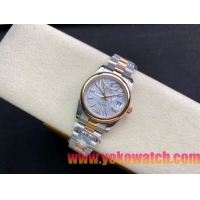 ロレックスコピー・デイトジャスト（DATEJUST）31mm 279160R“ローズゴールドベゼル＋ホワイトパームダイヤル” レディース専用モデル