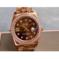 ロレックスコピー・デイトジャスト（DATEJUST）31mm 279160R“ピンクゴールドケース＋ダイヤモンドベゼル＋ブラウンダイヤル” レディース専用モデル