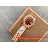 ロレックスコピー・デイトジャスト（DATEJUST）31mm 279160R“ピンクゴールドケース＋ダイヤモンドベゼル＋ブラウンダイヤル” レディース専用モデル