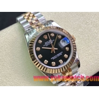 ロレックスコピー・デイトジャスト（DATEJUST）31mm 279160R“グリーンダイヤル＋ダイヤモンドインデックス” レディース専用モデル