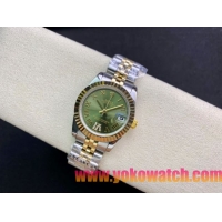ロレックスコピー・デイトジャスト（DATEJUST）31mm 279160R“グリーンダイヤル＋ローマ数字インデックス” レディース専用モデル
