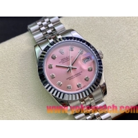 ロレックスコピー・デイトジャスト（DATEJUST）31mm 279160R“ピンクダイヤル＋ダイヤモンドインデックス” レディース専用モデル