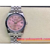 ロレックスコピー・デイトジャスト（DATEJUST）31mm 279160R“ピンクダイヤル＋ダイヤモンドインデックス” レディース専用モデル