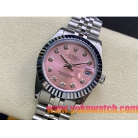 ロレックスコピー・デイトジャスト（DATEJUST）31mm 279160R“ピンクダイヤル＋ダイヤモンドインデックス” レディース専用モデル